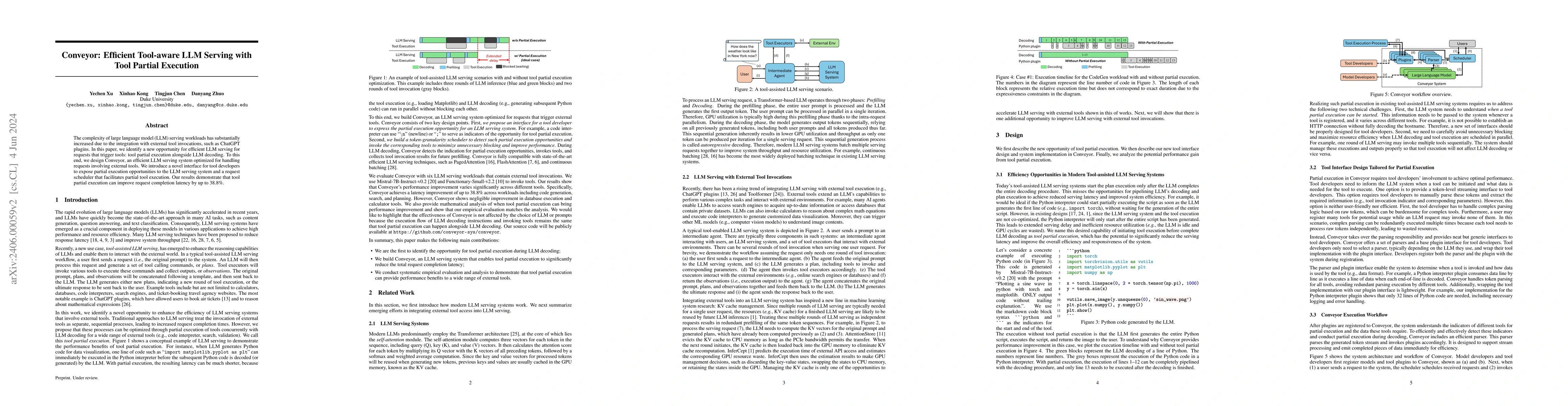 Thumbnail for Conveyor: Efficient Tool-aware LLM Serving with Tool Partial Execution