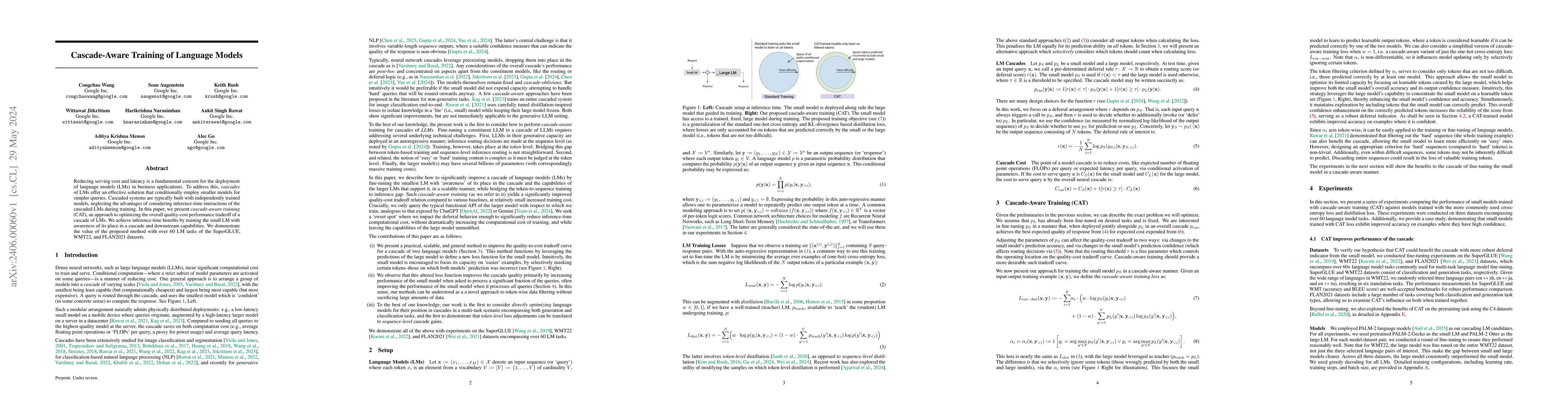 Thumbnail for Cascade-Aware Training of Language Models