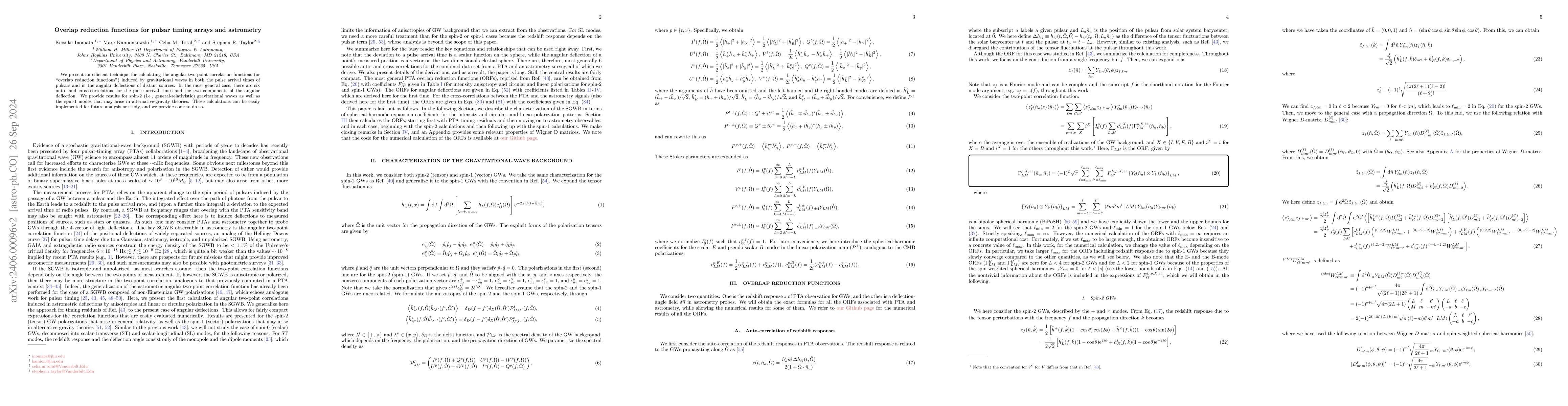 Thumbnail for Overlap reduction functions for pulsar timing arrays and astrometry