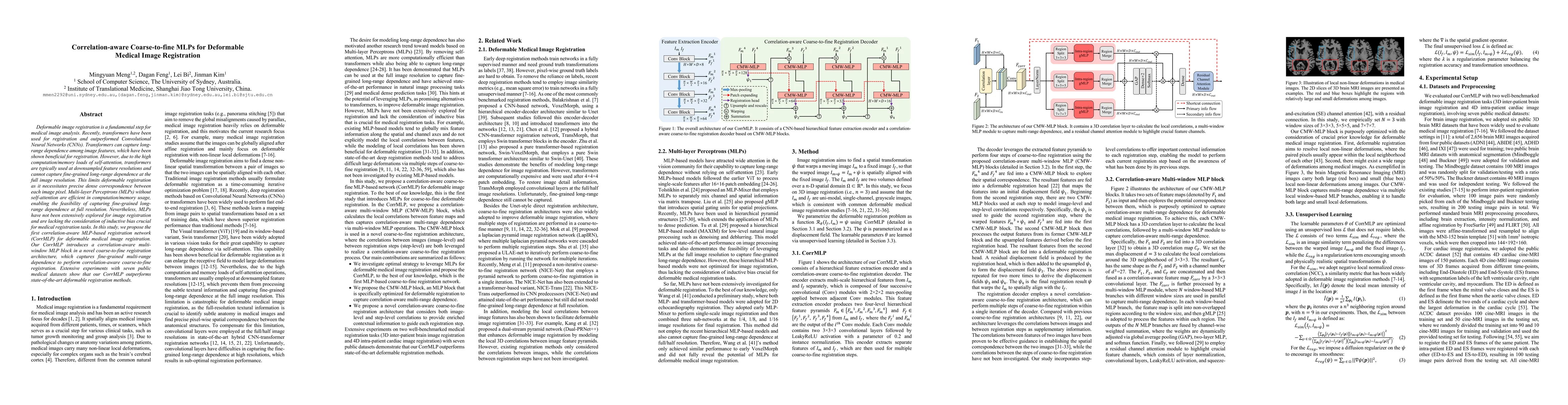 Thumbnail for Correlation-aware Coarse-to-fine MLPs for Deformable Medical Image
  Registration