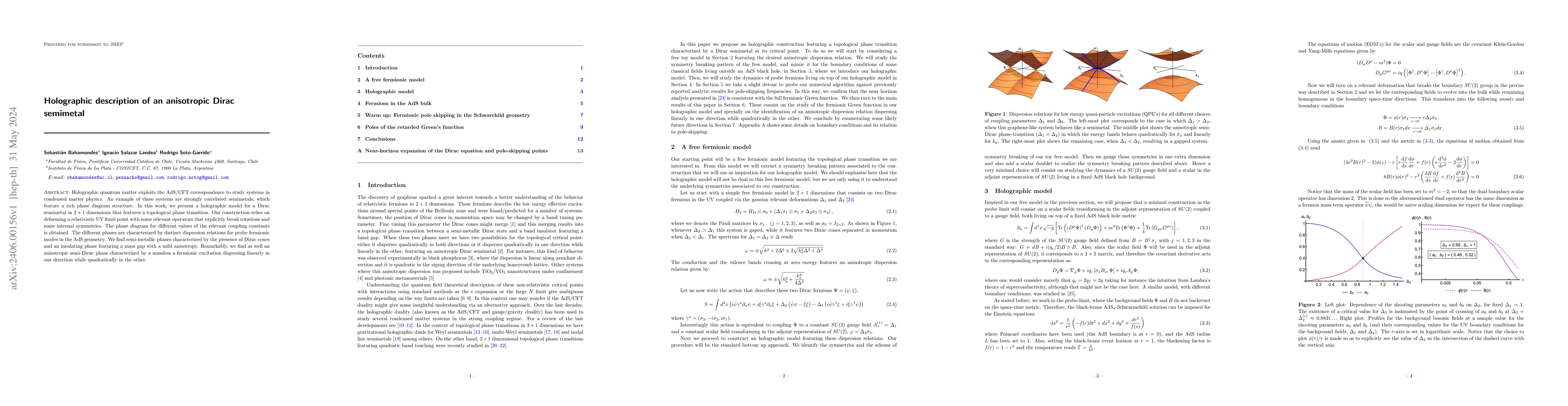 Thumbnail for Holographic description of an anisotropic Dirac semimetal