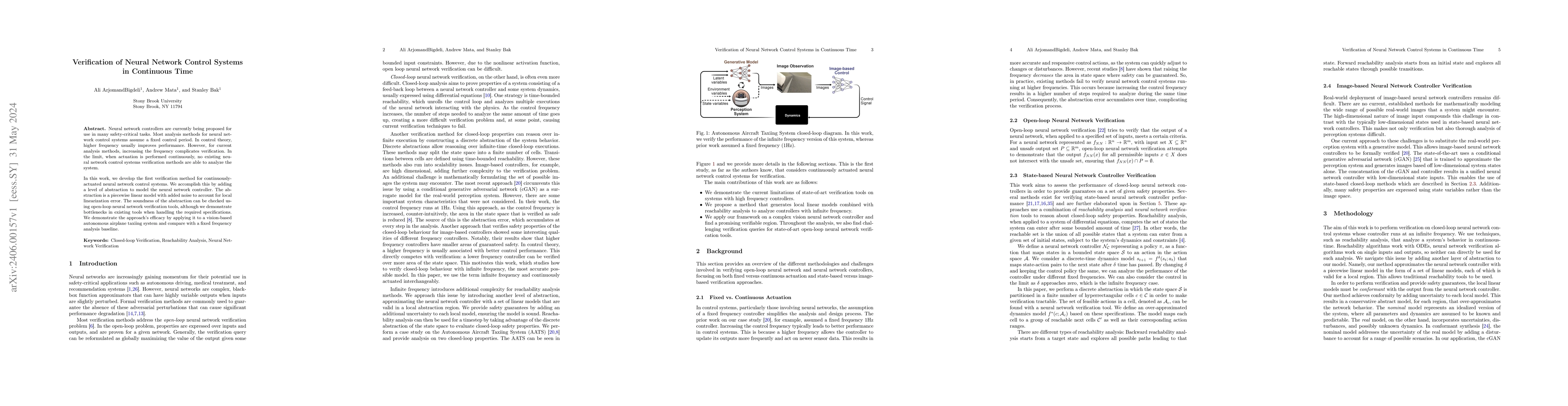 Thumbnail for Verification of Neural Network Control Systems in Continuous Time