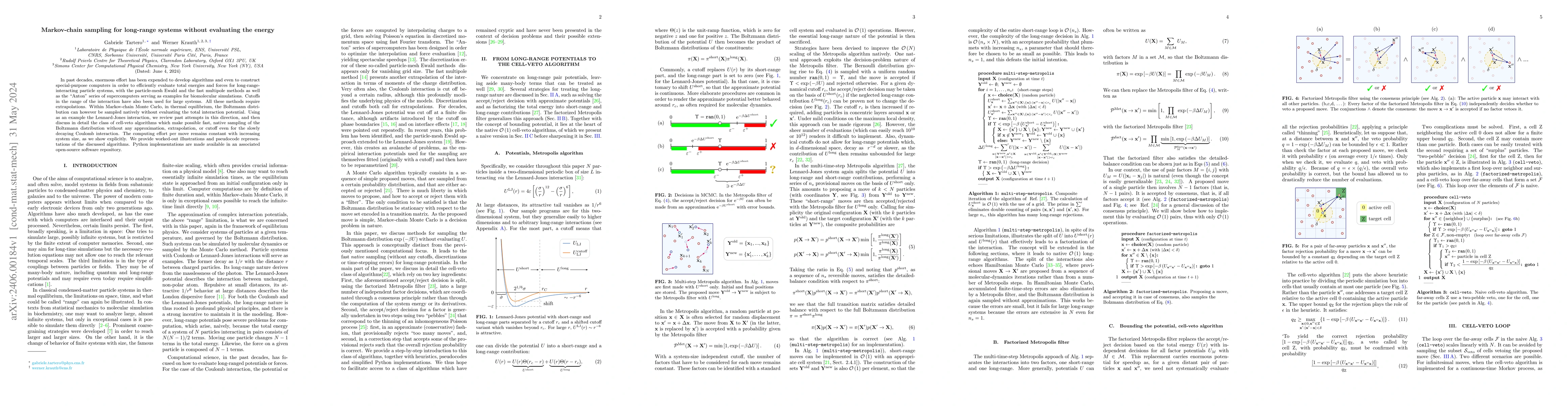 Thumbnail for Markov-chain sampling for long-range systems without evaluating the
  energy
