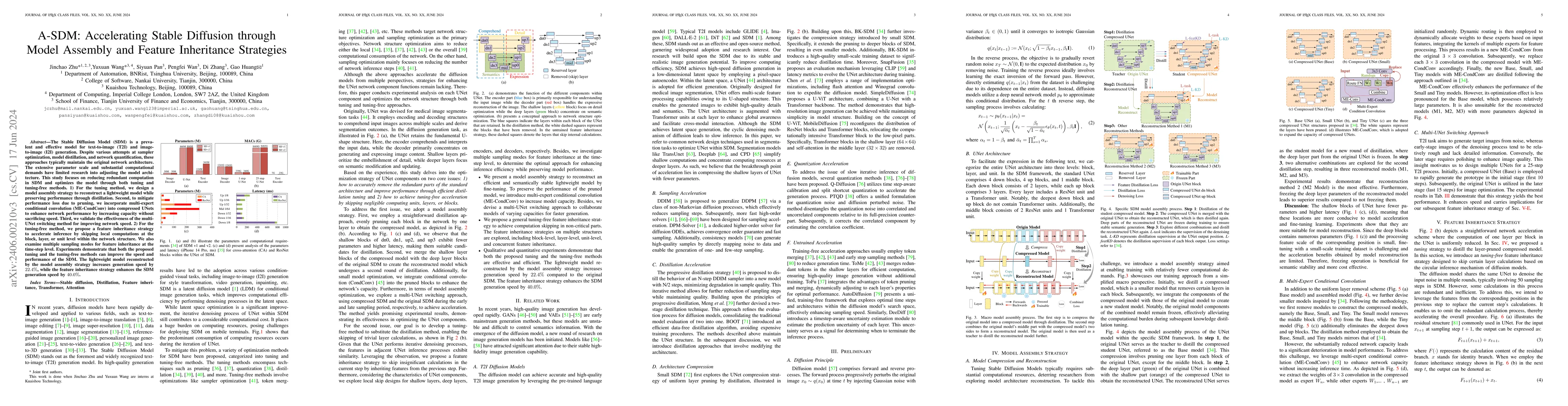 Thumbnail for A-SDM: Accelerating Stable Diffusion through Model Assembly and Feature
  Inheritance Strategies