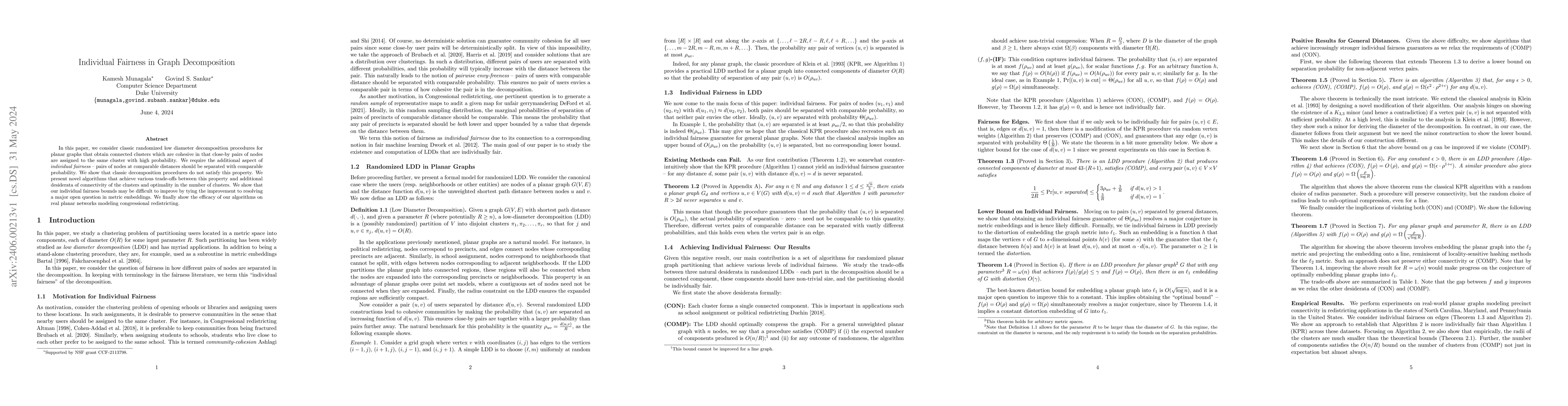 Thumbnail for Individual Fairness in Graph Decomposition