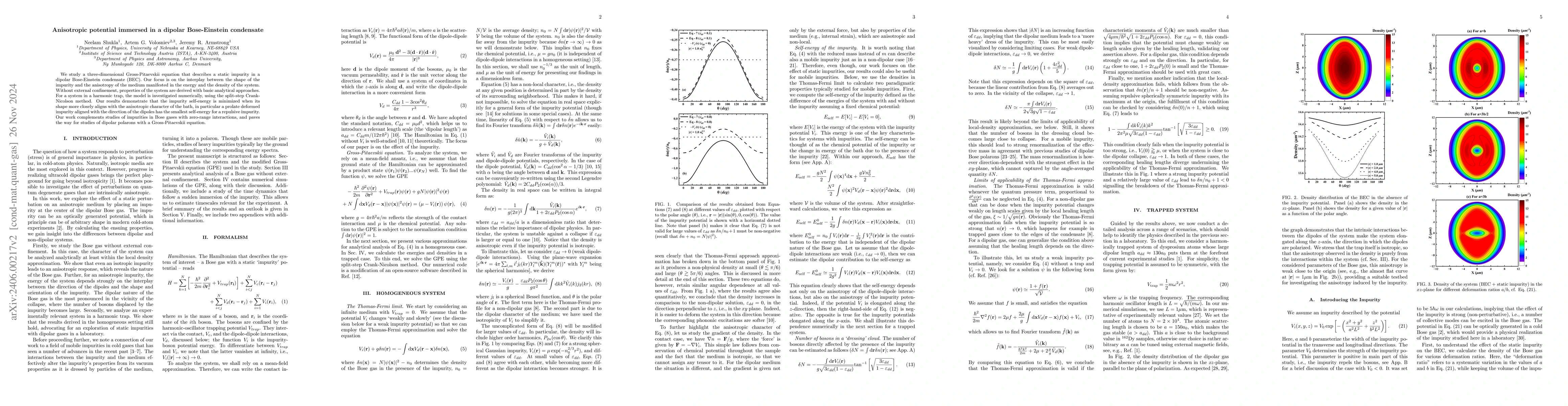 Thumbnail for Anisotropic potential immersed in a dipolar Bose-Einstein condensate