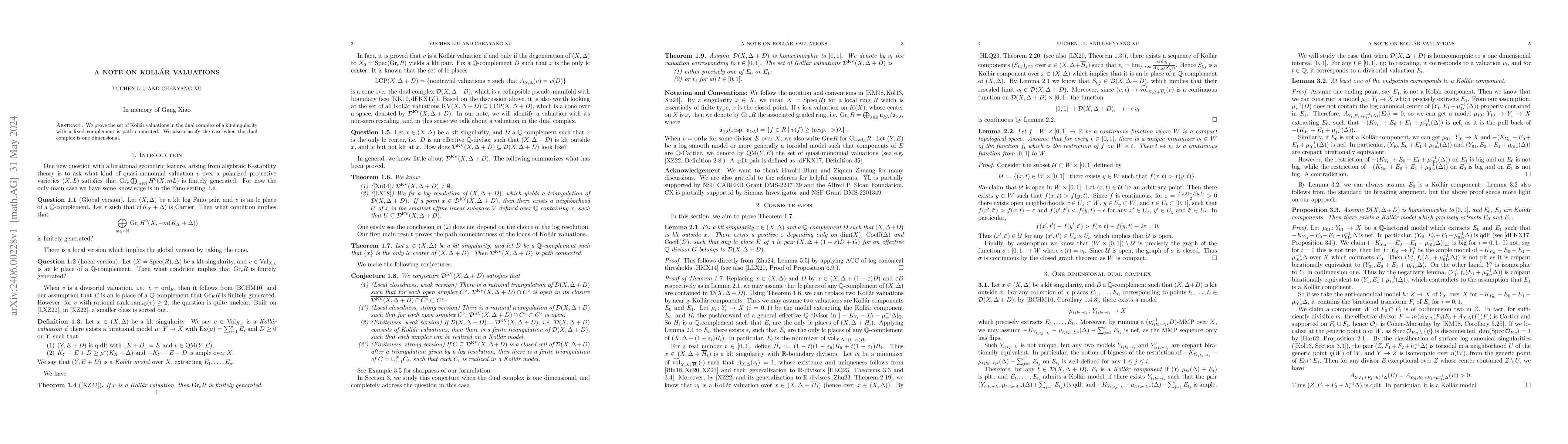 Thumbnail for A note on Koll\'{a}r valuations