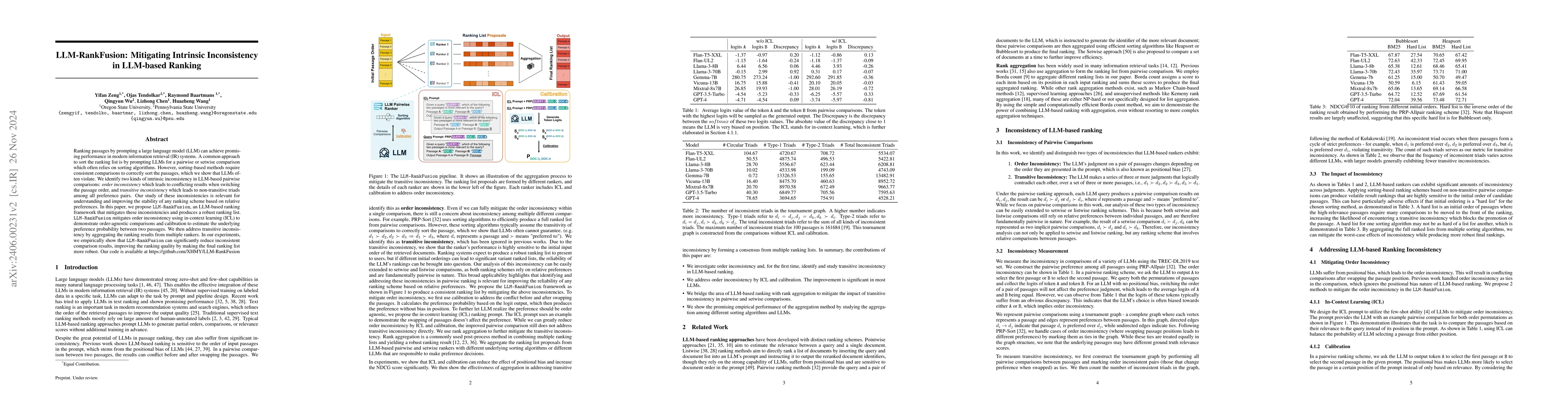 Thumbnail for LLM-RankFusion: Mitigating Intrinsic Inconsistency in LLM-based Ranking