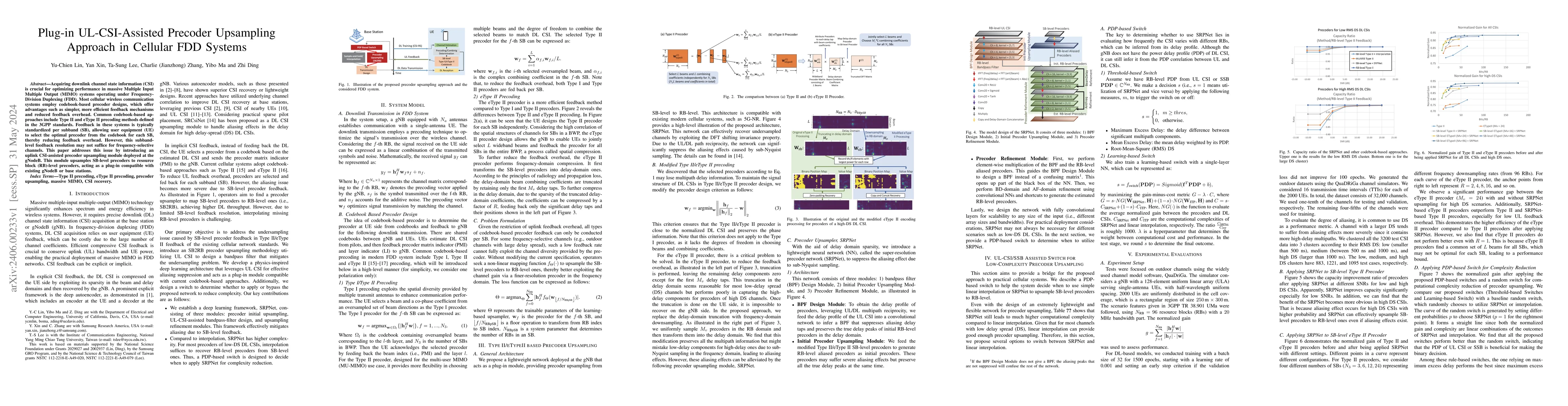 Thumbnail for Plug-in UL-CSI-Assisted Precoder Upsampling Approach in Cellular FDD
  Systems