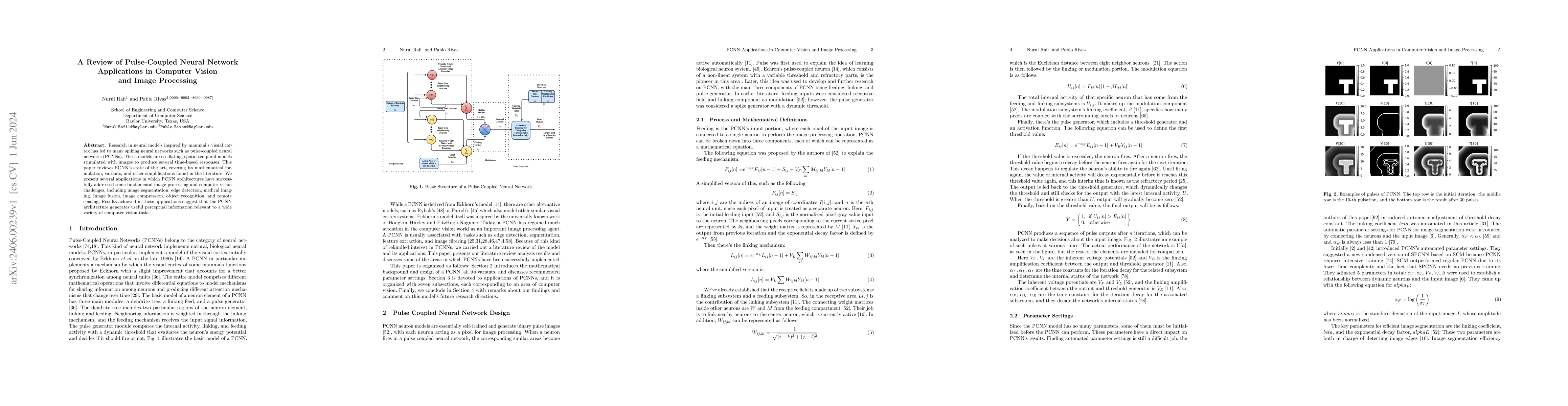 Thumbnail for A Review of Pulse-Coupled Neural Network Applications in Computer Vision
  and Image Processing