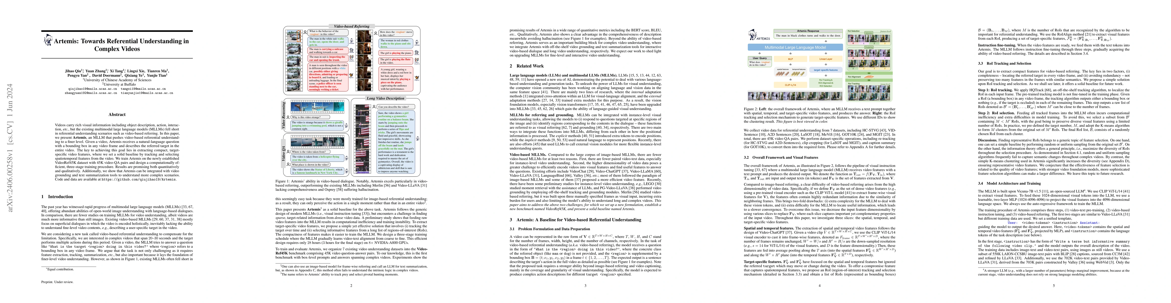 Thumbnail for Artemis: Towards Referential Understanding in Complex Videos