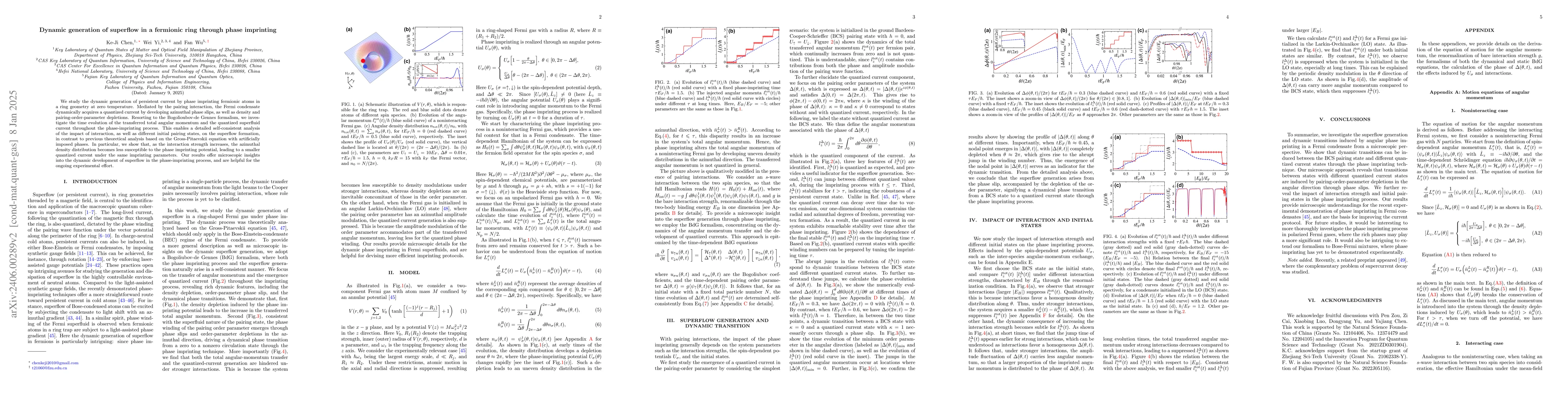 Thumbnail for Dynamic Generation of Superflow in a Fermionic Ring through Phase
  Imprinting