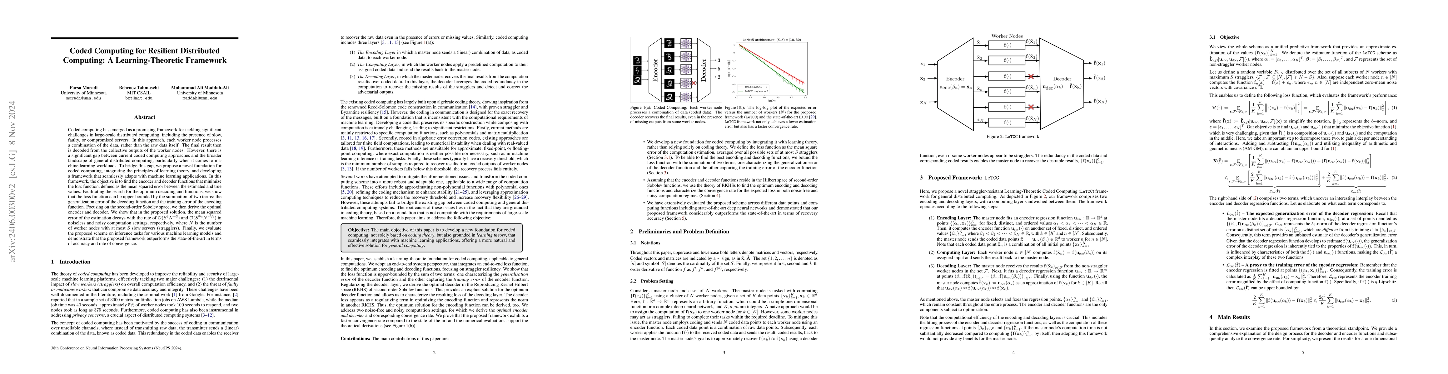 Thumbnail for Coded Computing: A Learning-Theoretic Framework