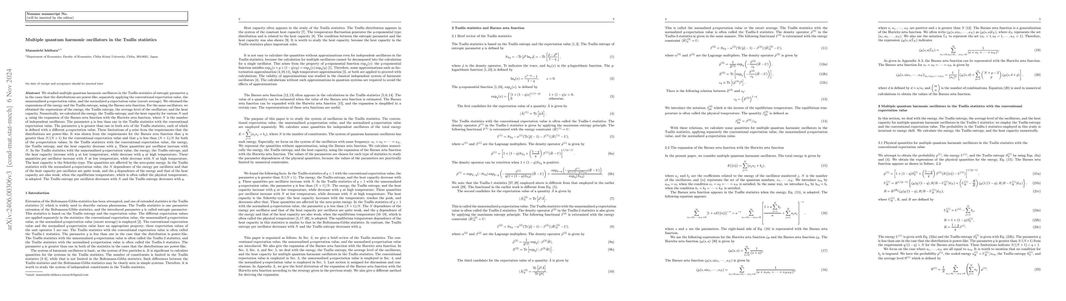 Thumbnail for Multiple Quantum Harmonic Oscillators in the Tsallis statistics