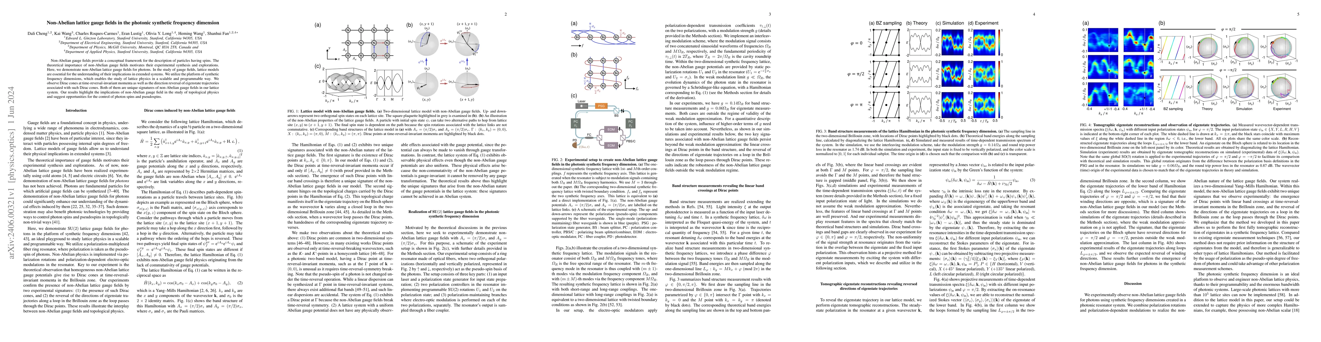 Thumbnail for Non-Abelian lattice gauge fields in the photonic synthetic frequency
  dimension