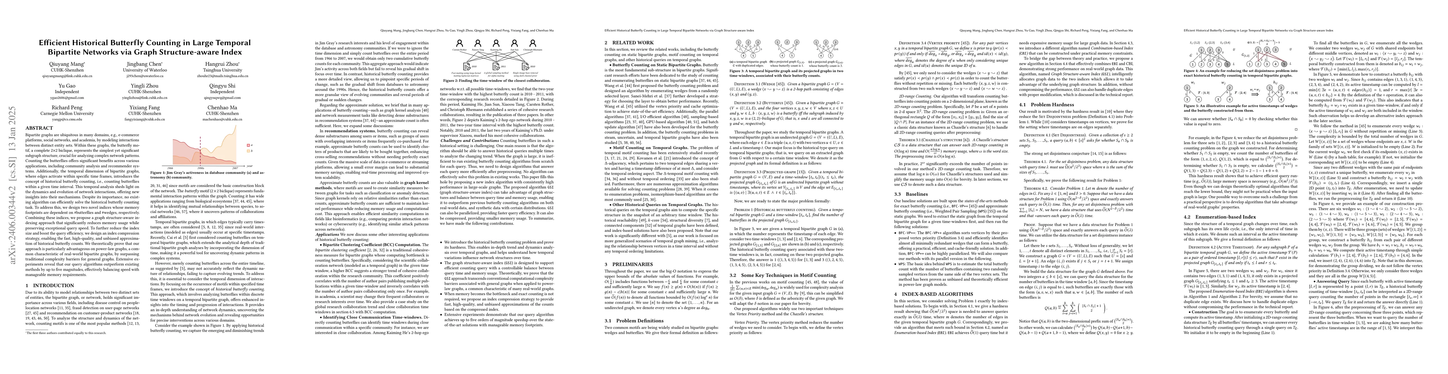 Thumbnail for Efficient Historical Butterfly Counting in Large Temporal Bipartite
  Networks via Graph Structure-aware Index