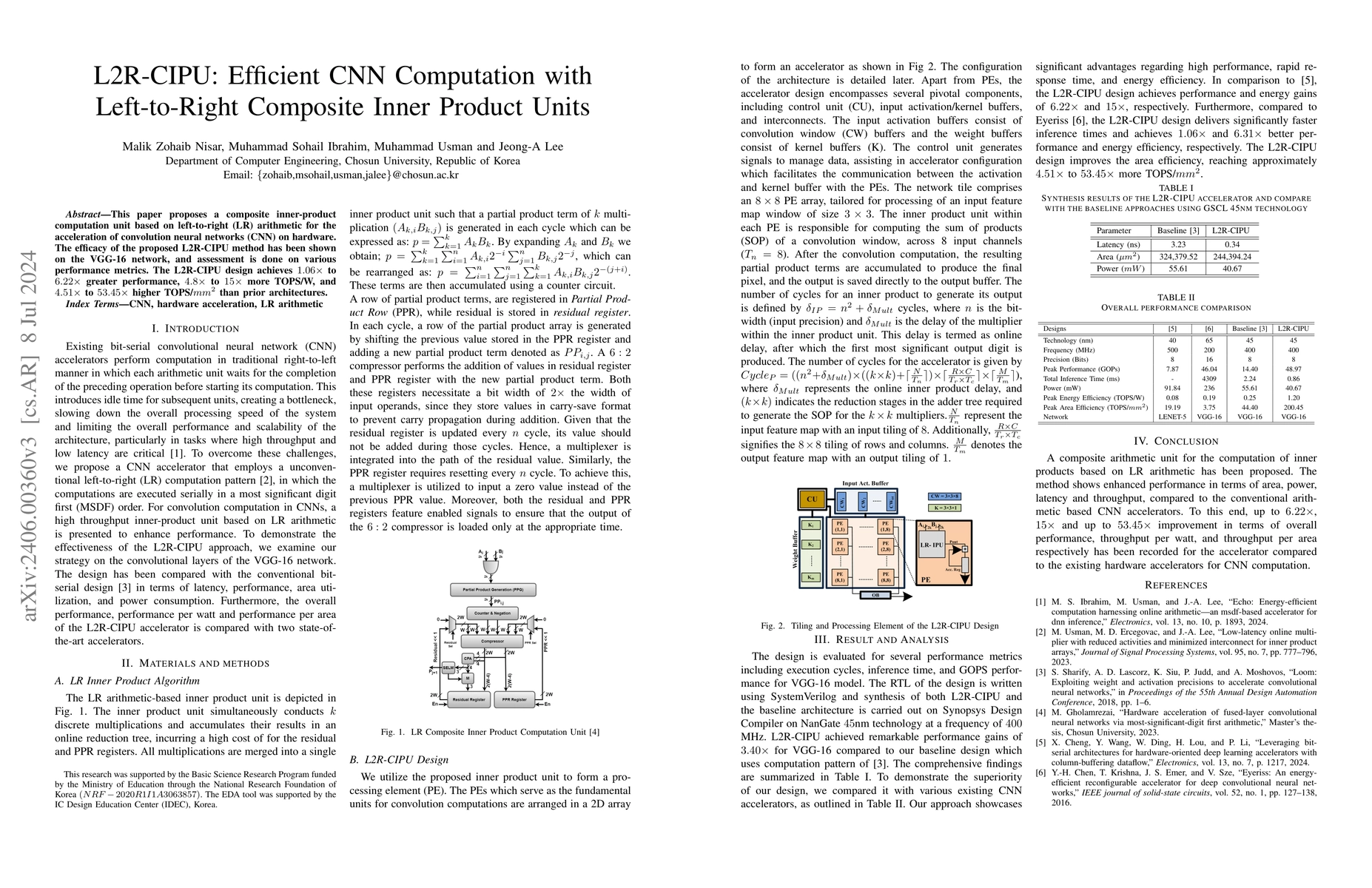 Thumbnail for L2R-CIPU: Efficient CNN Computation with Left-to-Right Composite Inner
  Product Units