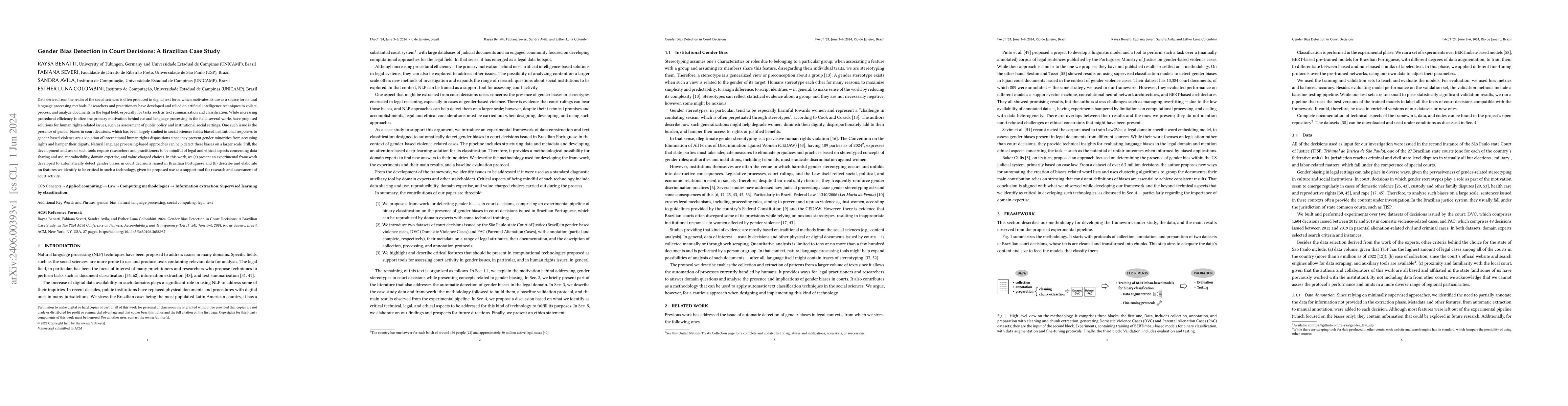 Thumbnail for Gender Bias Detection in Court Decisions: A Brazilian Case Study