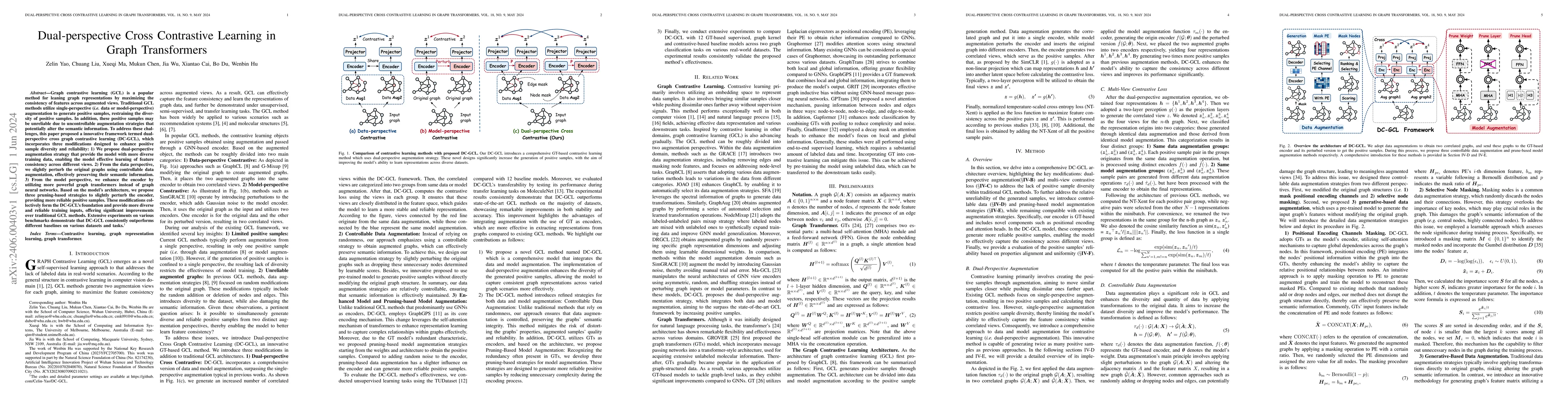 Thumbnail for Dual-perspective Cross Contrastive Learning in Graph Transformers