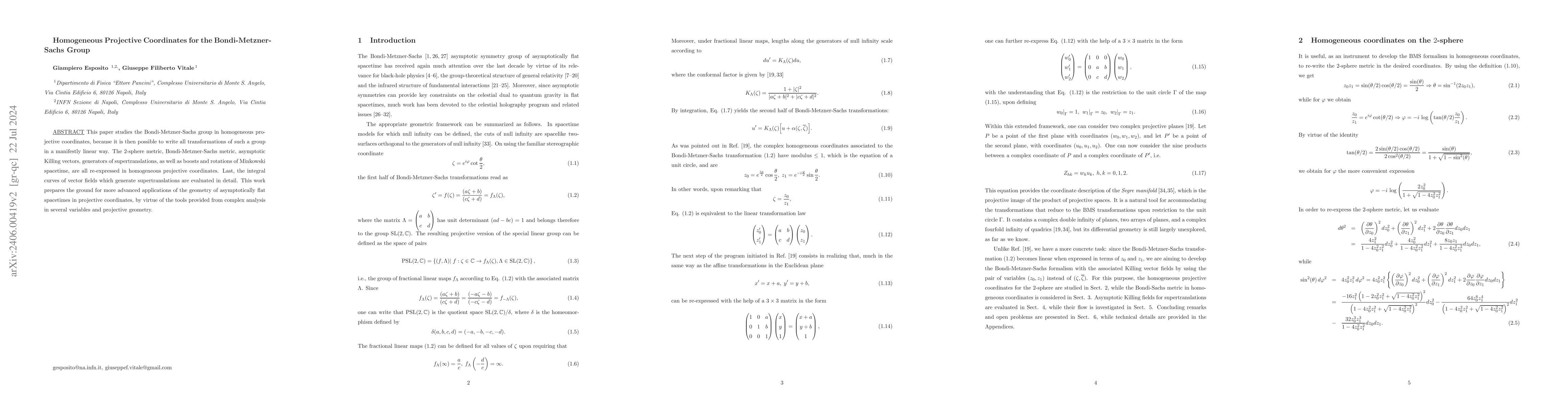 Thumbnail for Homogeneous projective coordinates for the Bondi-Metzner-Sachs group