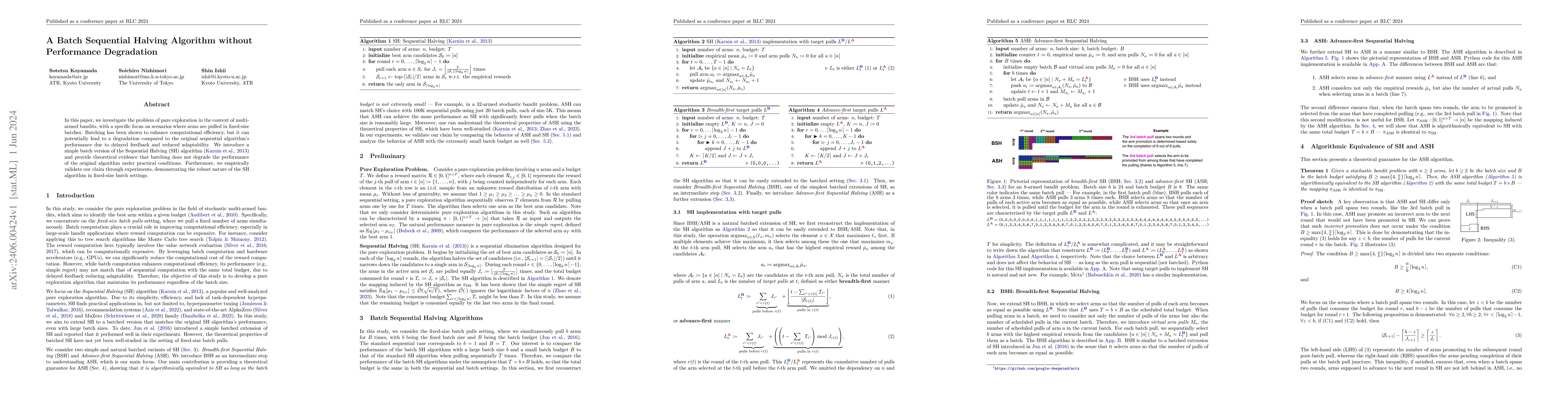 Thumbnail for A Batch Sequential Halving Algorithm without Performance Degradation