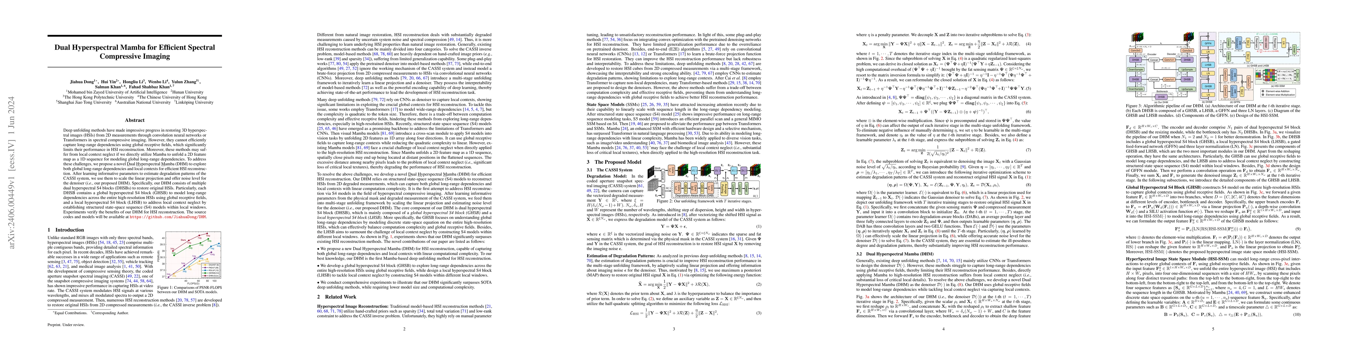 Thumbnail for Dual Hyperspectral Mamba for Efficient Spectral Compressive Imaging