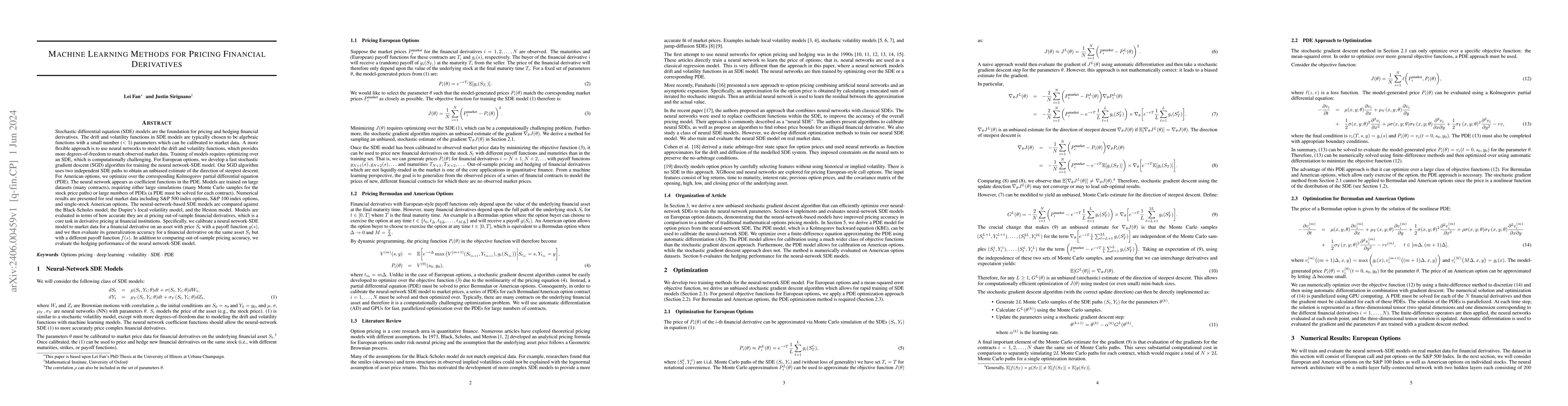 Thumbnail for Machine Learning Methods for Pricing Financial Derivatives