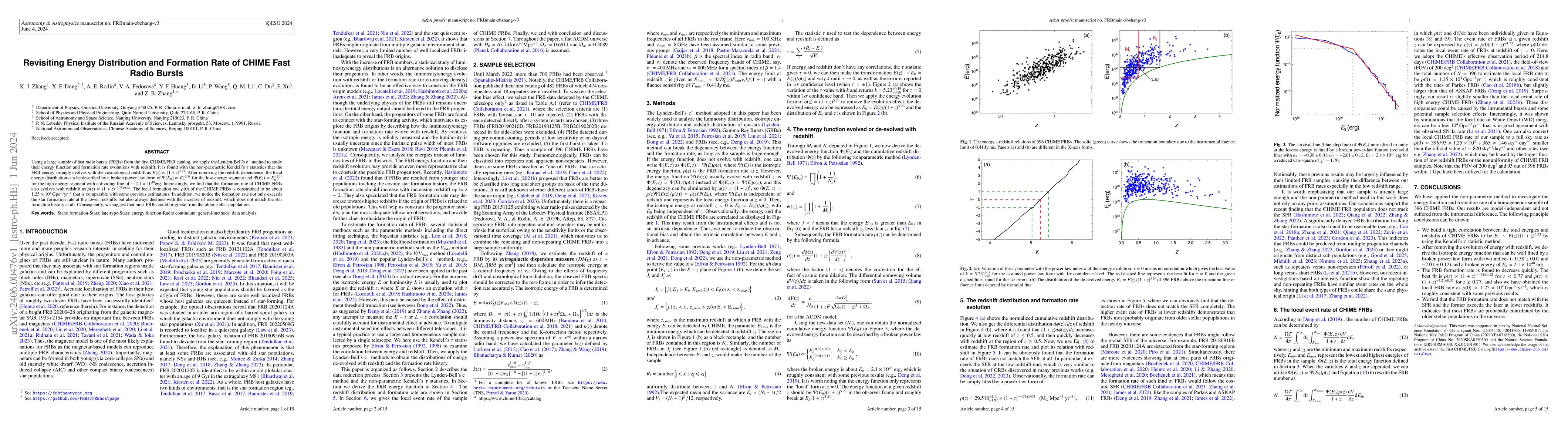 Thumbnail for Revisiting Energy Distribution and Formation Rate of CHIME Fast Radio
  Bursts