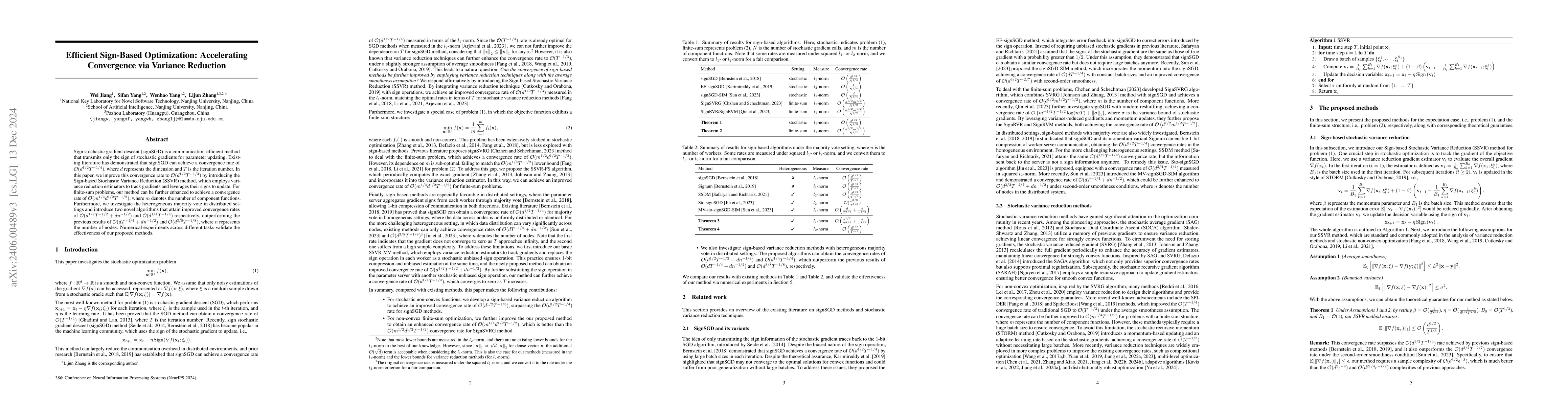 Thumbnail for Efficient Sign-Based Optimization: Accelerating Convergence via Variance
  Reduction