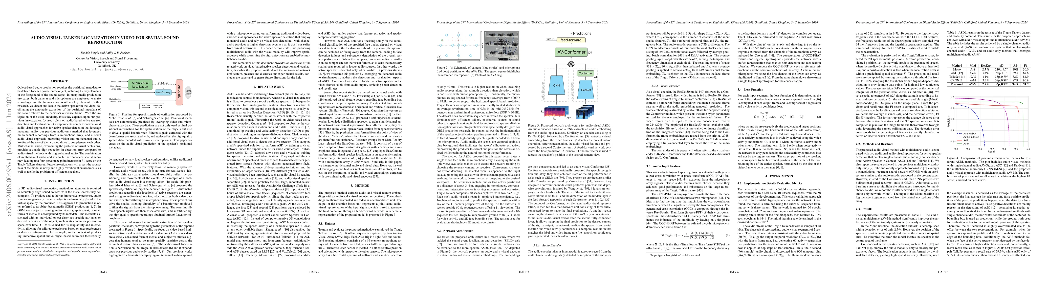 Thumbnail for Audio-Visual Talker Localization in Video for Spatial Sound Reproduction