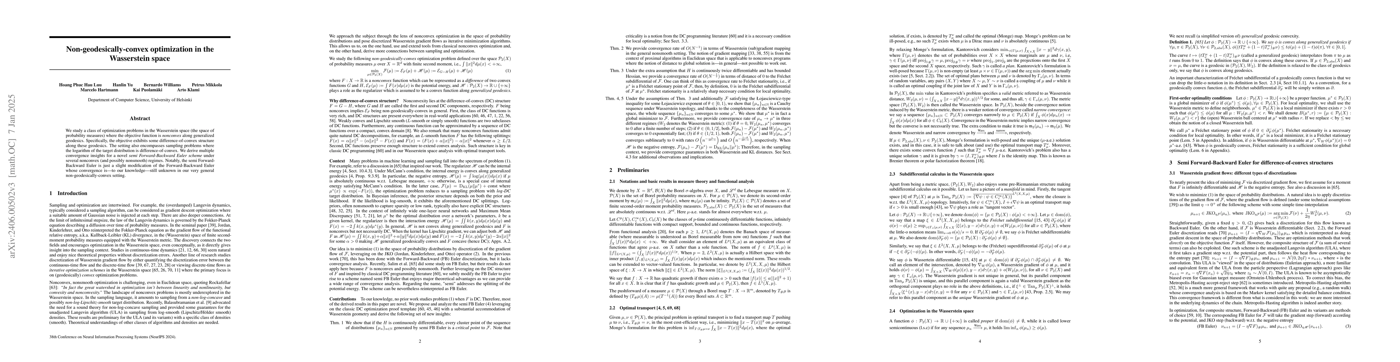 Thumbnail for Non-geodesically-convex optimization in the Wasserstein space