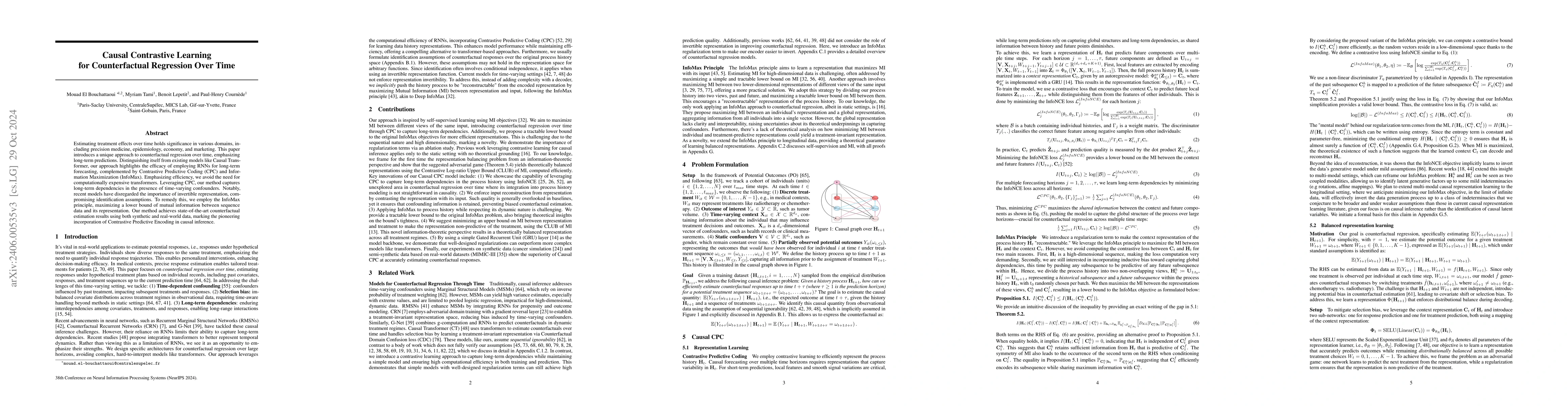 Thumbnail for Causal Contrastive Learning for Counterfactual Regression Over Time
