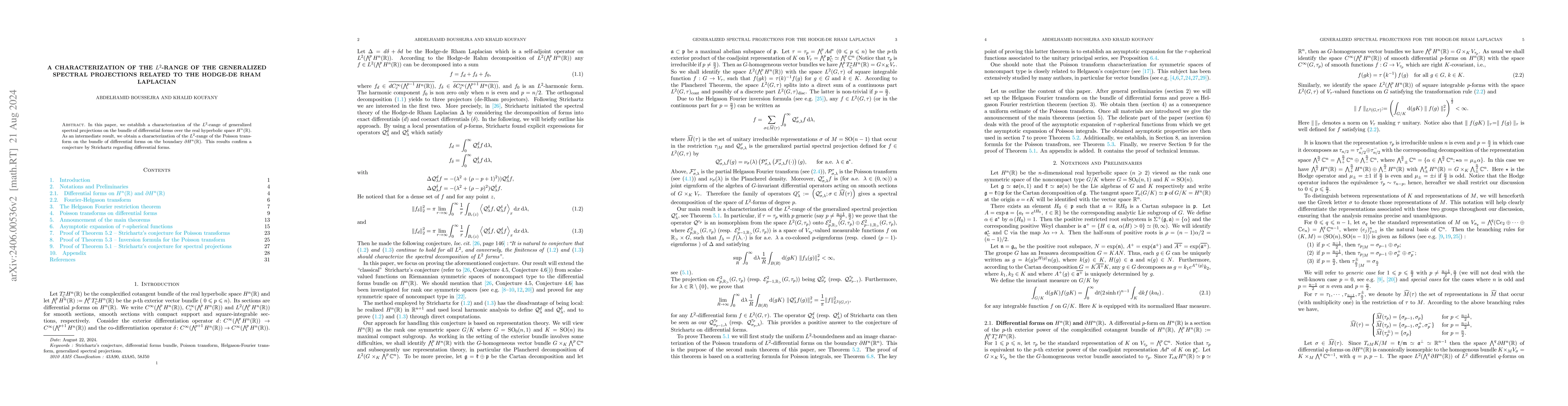 Thumbnail for A characterization of the $L^2$-range of the generalized spectral
  projections related to the Hodge-de Rham Laplacian