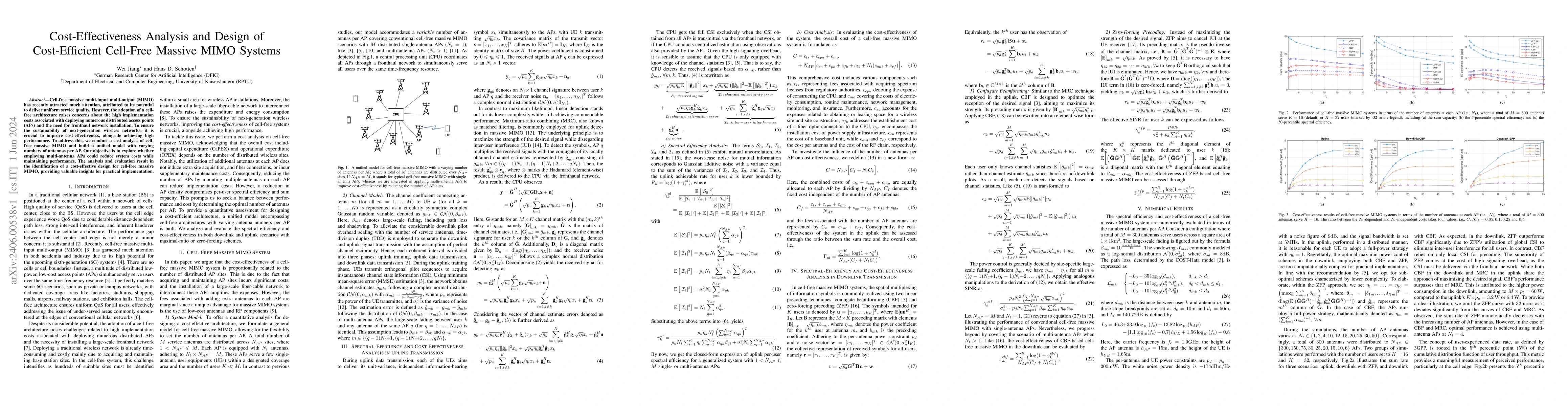 Thumbnail for Cost-Effectiveness Analysis and Design of Cost-Efficient Cell-Free
  Massive MIMO Systems