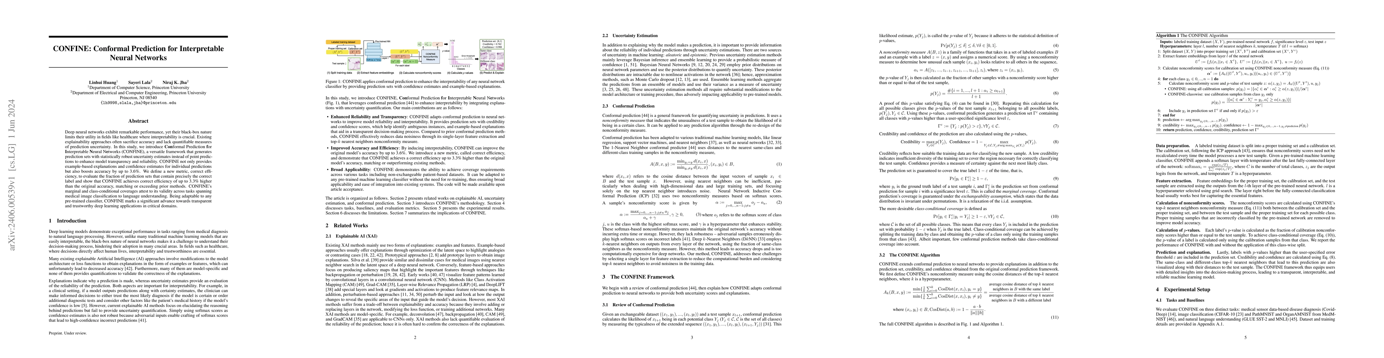 Thumbnail for CONFINE: Conformal Prediction for Interpretable Neural Networks