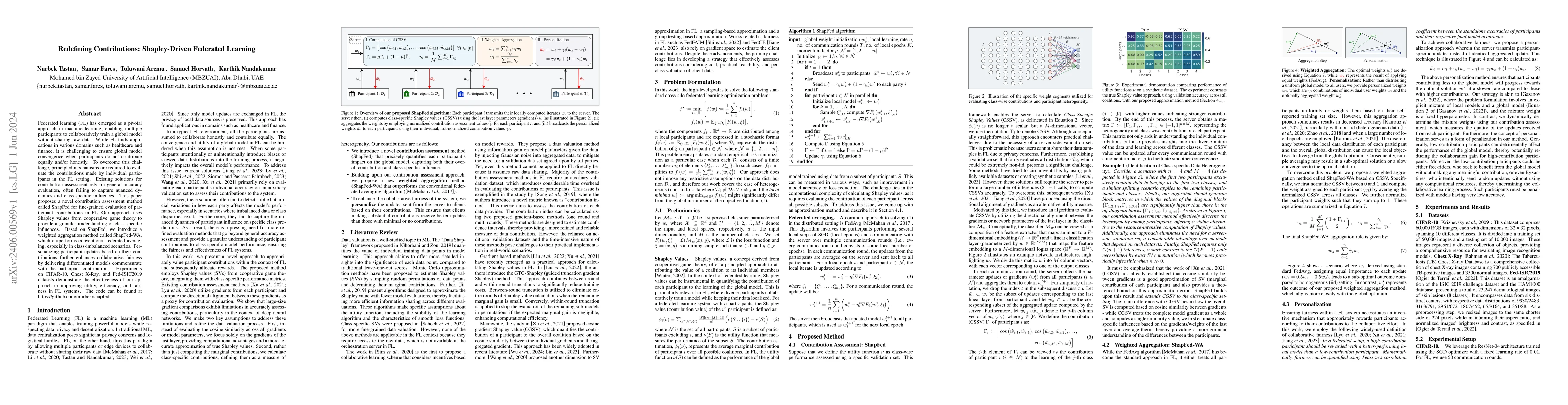Thumbnail for Redefining Contributions: Shapley-Driven Federated Learning
