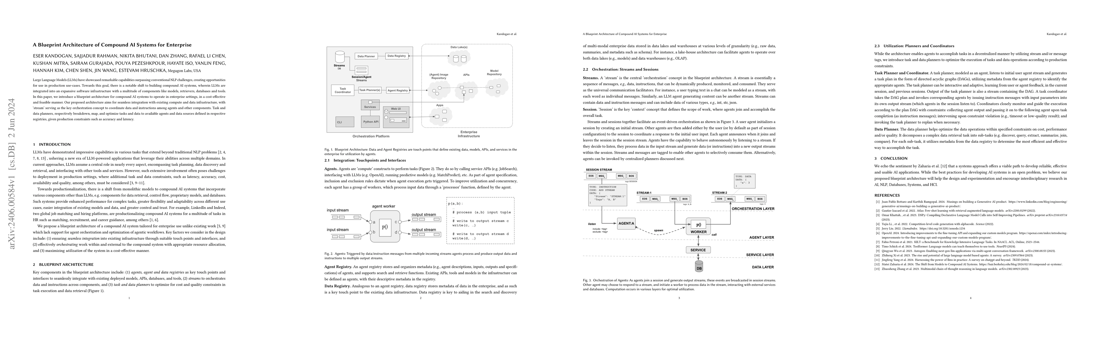 Thumbnail for A Blueprint Architecture of Compound AI Systems for Enterprise
