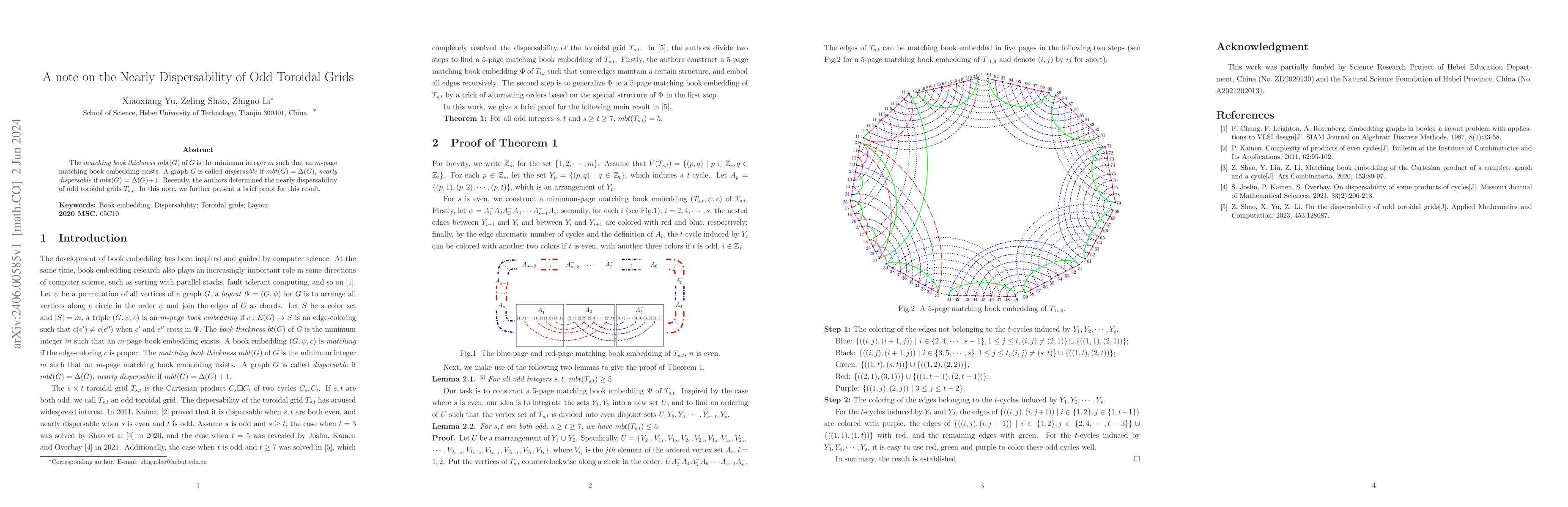 Thumbnail for A note on the Nearly Dispersability of Odd Toroidal Grids