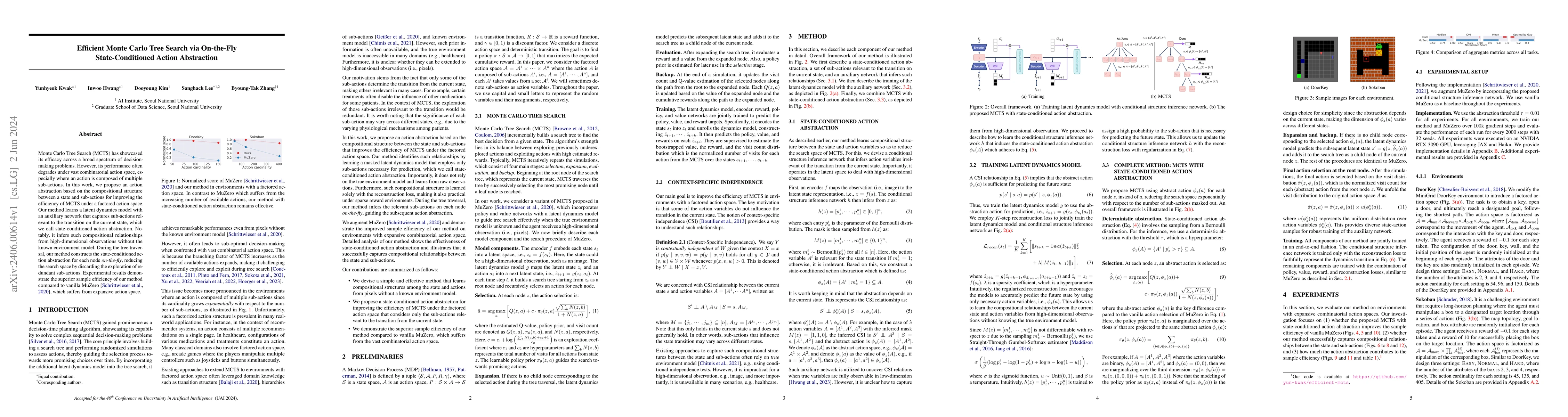 Thumbnail for Efficient Monte Carlo Tree Search via On-the-Fly State-Conditioned
  Action Abstraction