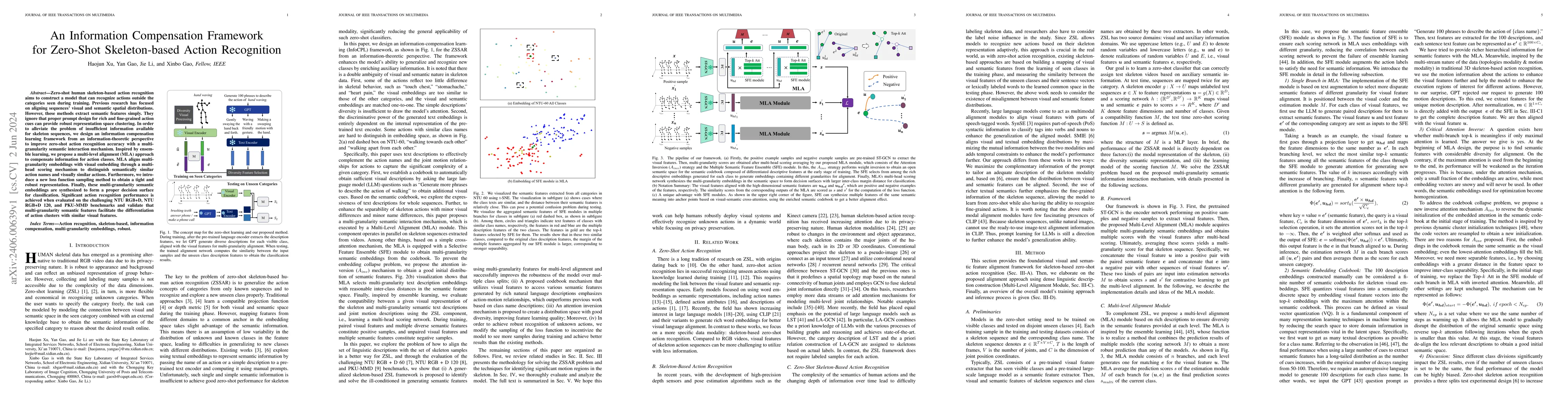 Thumbnail for An Information Compensation Framework for Zero-Shot Skeleton-based
  Action Recognition