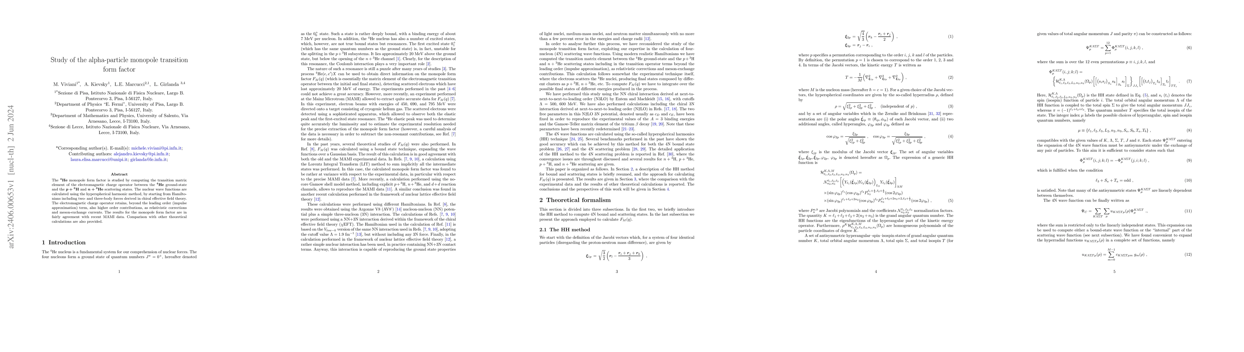 Thumbnail for Study of the alpha-particle monopole transition form factor
