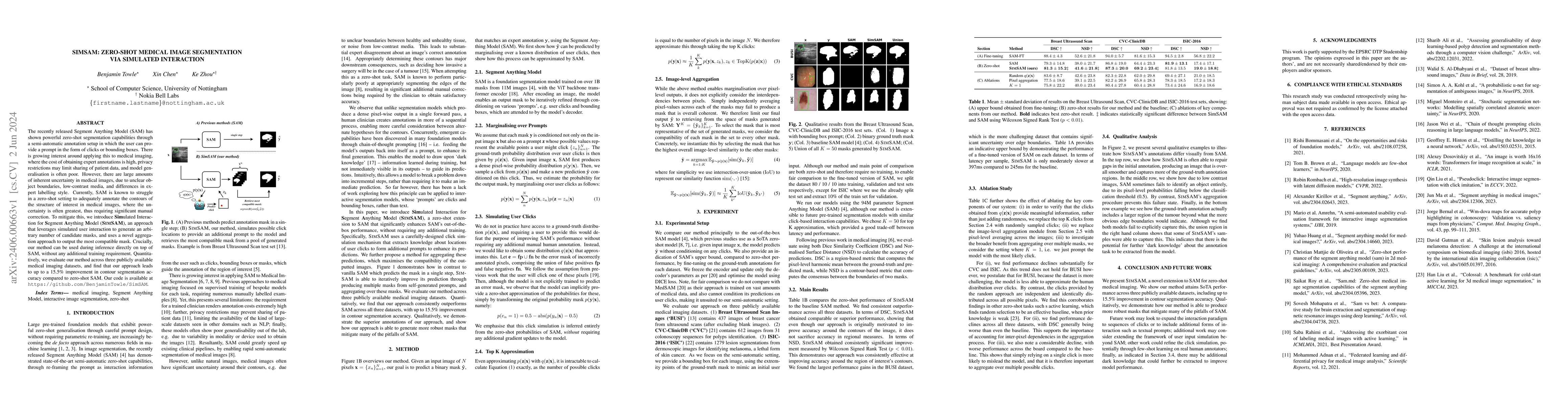Thumbnail for SimSAM: Zero-shot Medical Image Segmentation via Simulated Interaction