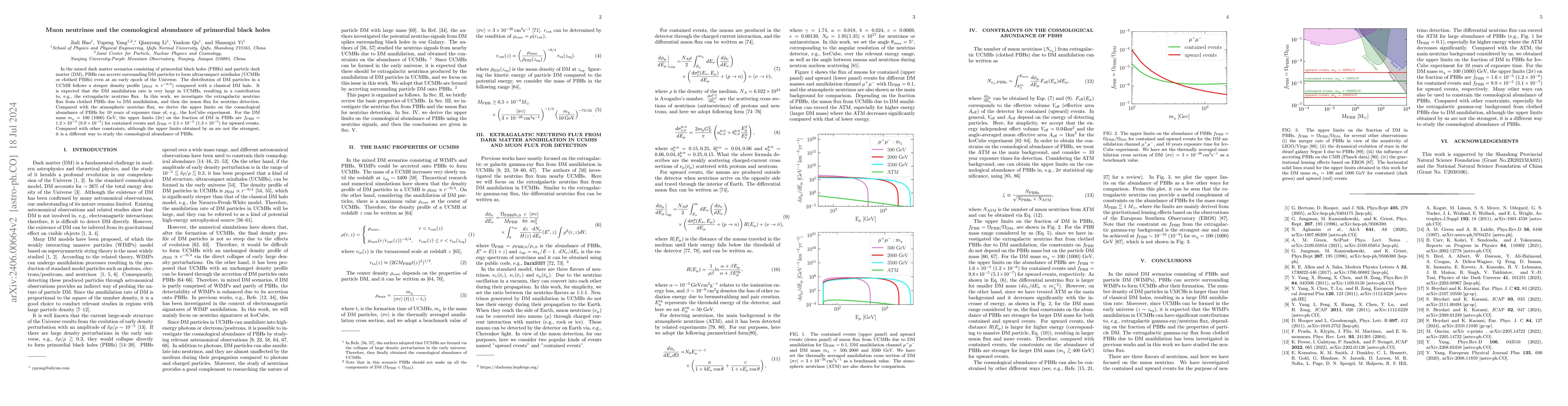 Thumbnail for Muon neutrinos and the cosmological abundance of primordial black holes