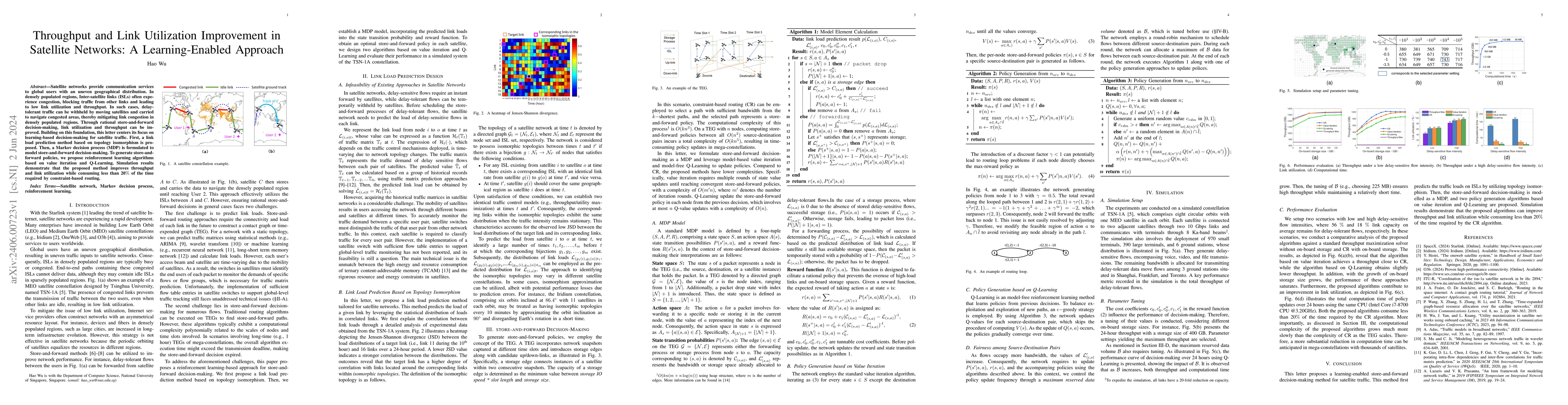 Thumbnail for Throughput and Link Utilization Improvement in Satellite Networks: A
  Learning-Enabled Approach