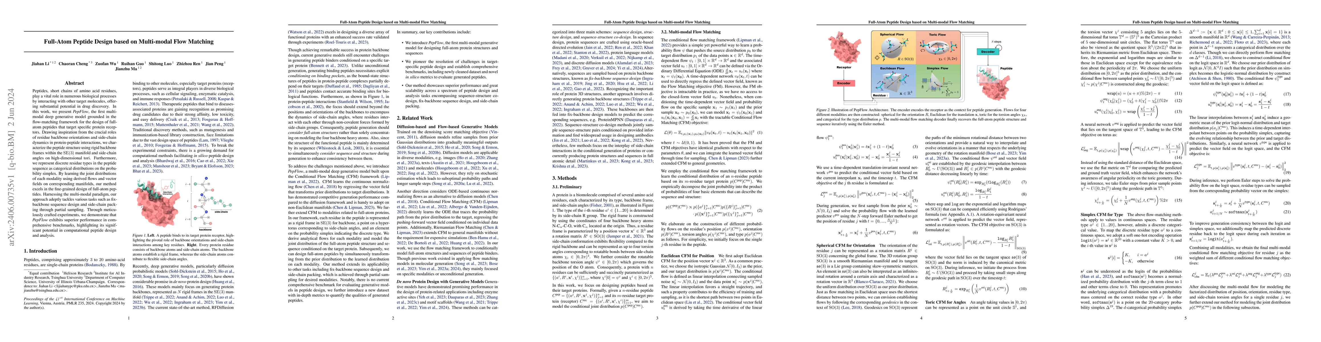 Thumbnail for Full-Atom Peptide Design based on Multi-modal Flow Matching