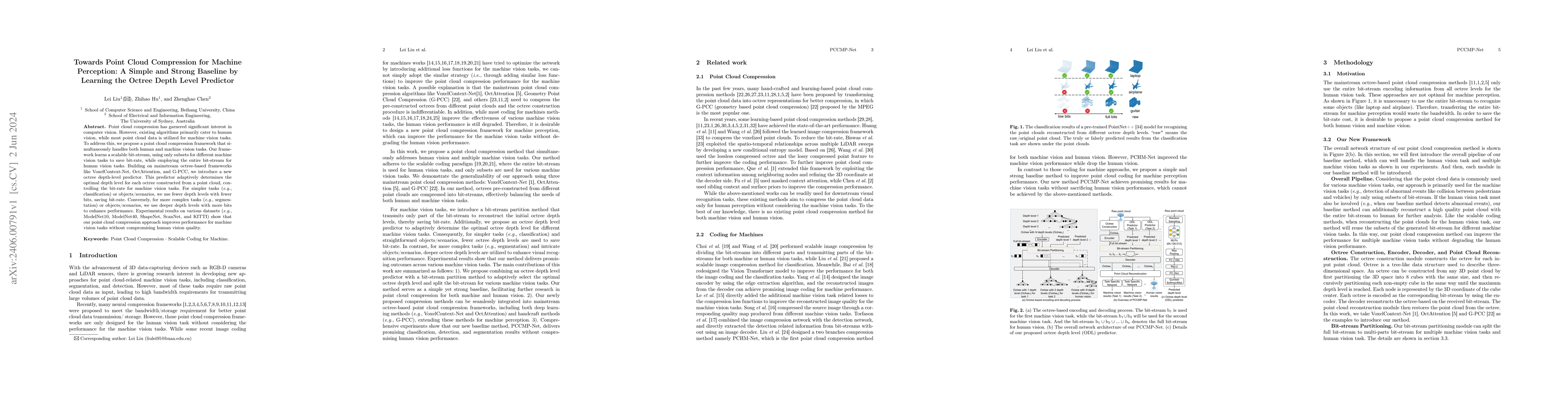 Thumbnail for Towards Point Cloud Compression for Machine Perception: A Simple and
  Strong Baseline by Learning the Octree Depth Level Predictor