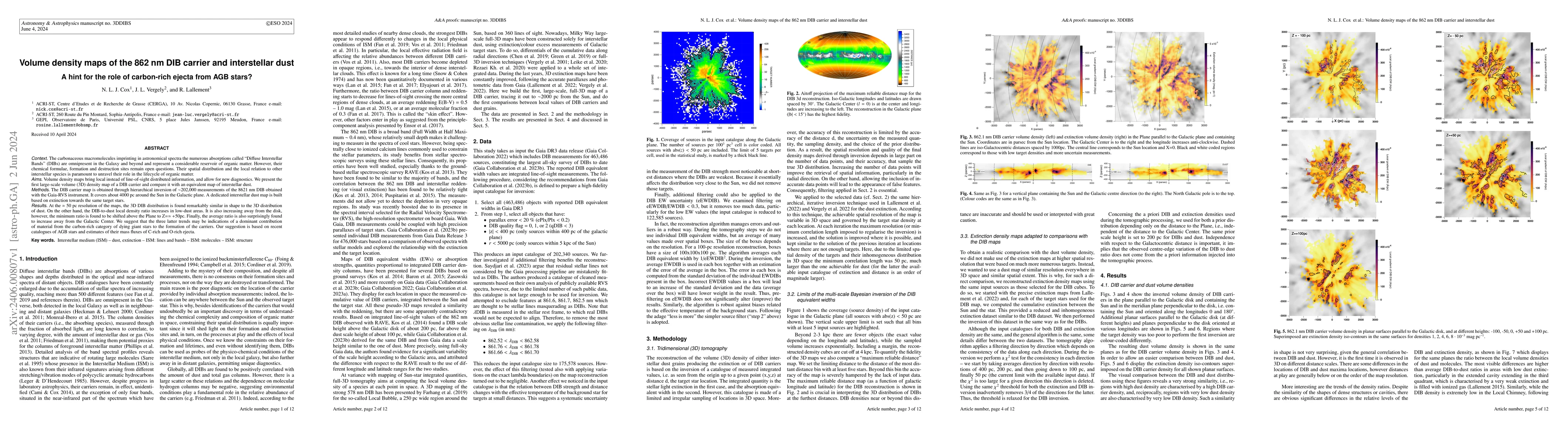 Thumbnail for Volume density maps of the 862nm DIB carrier and interstellar dust: a
  hint for the role of carbon-rich ejecta from AGB stars?