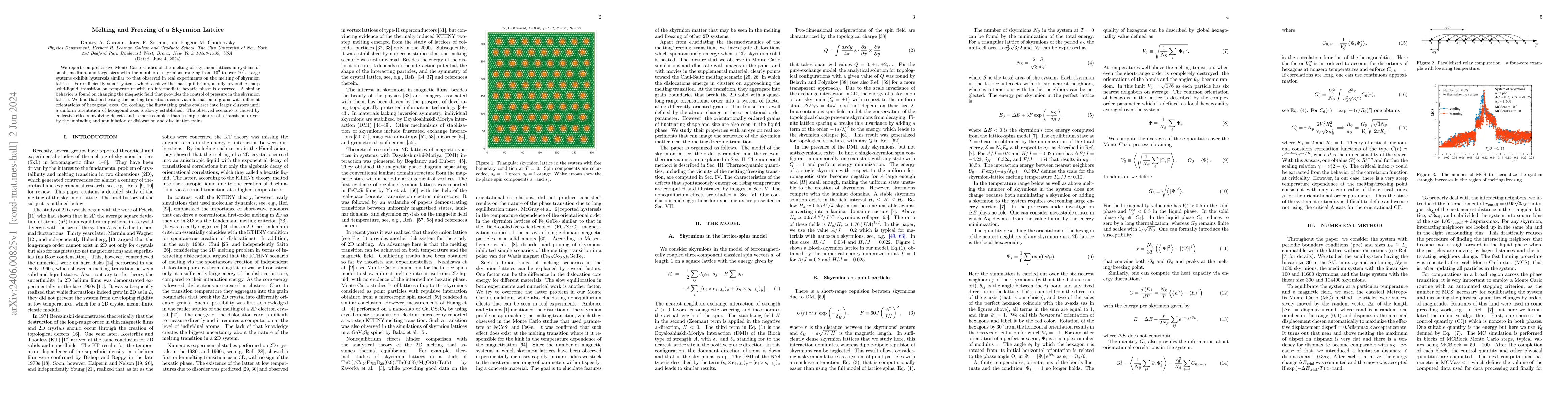 Thumbnail for Melting and Freezing of a Skyrmion Lattice