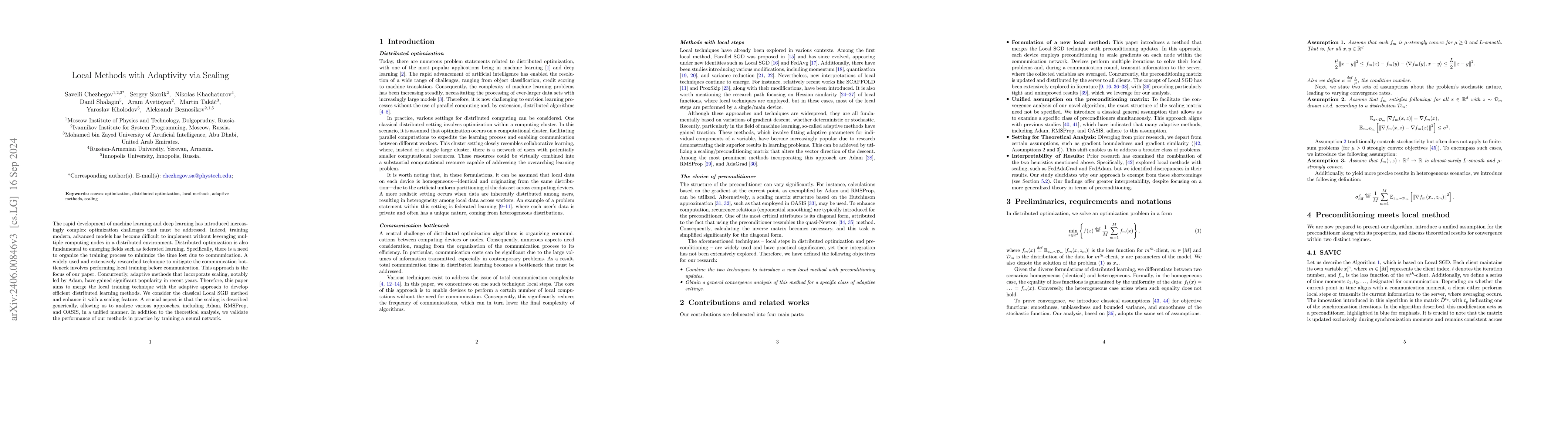 Thumbnail for Local Methods with Adaptivity via Scaling