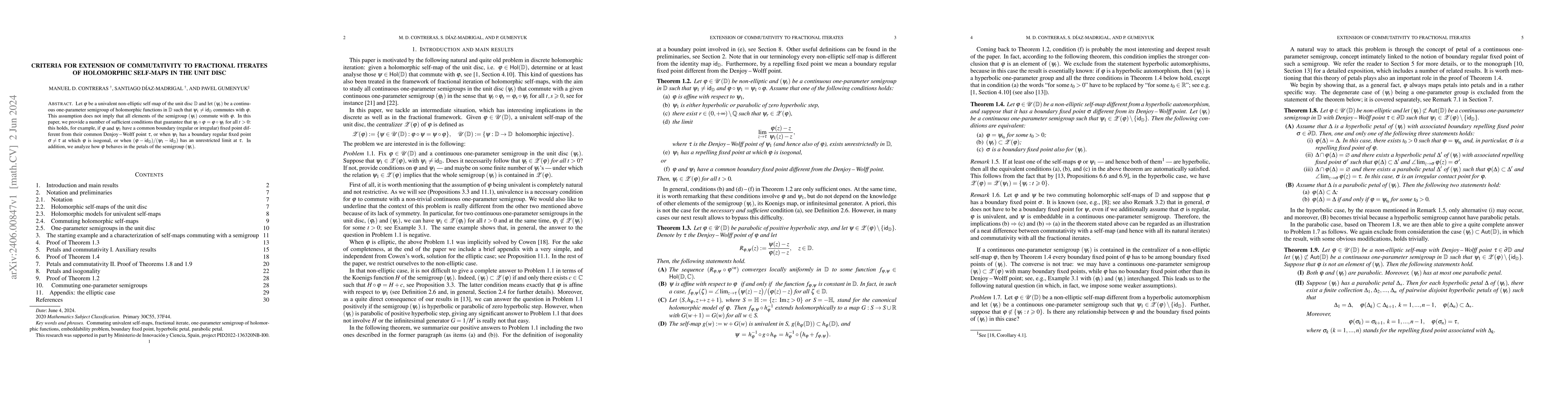 Thumbnail for Criteria for extension of commutativity to fractional iterates of
  holomorphic self-maps in the unit disc